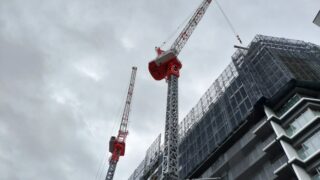 タワーマンションの建設現場です！